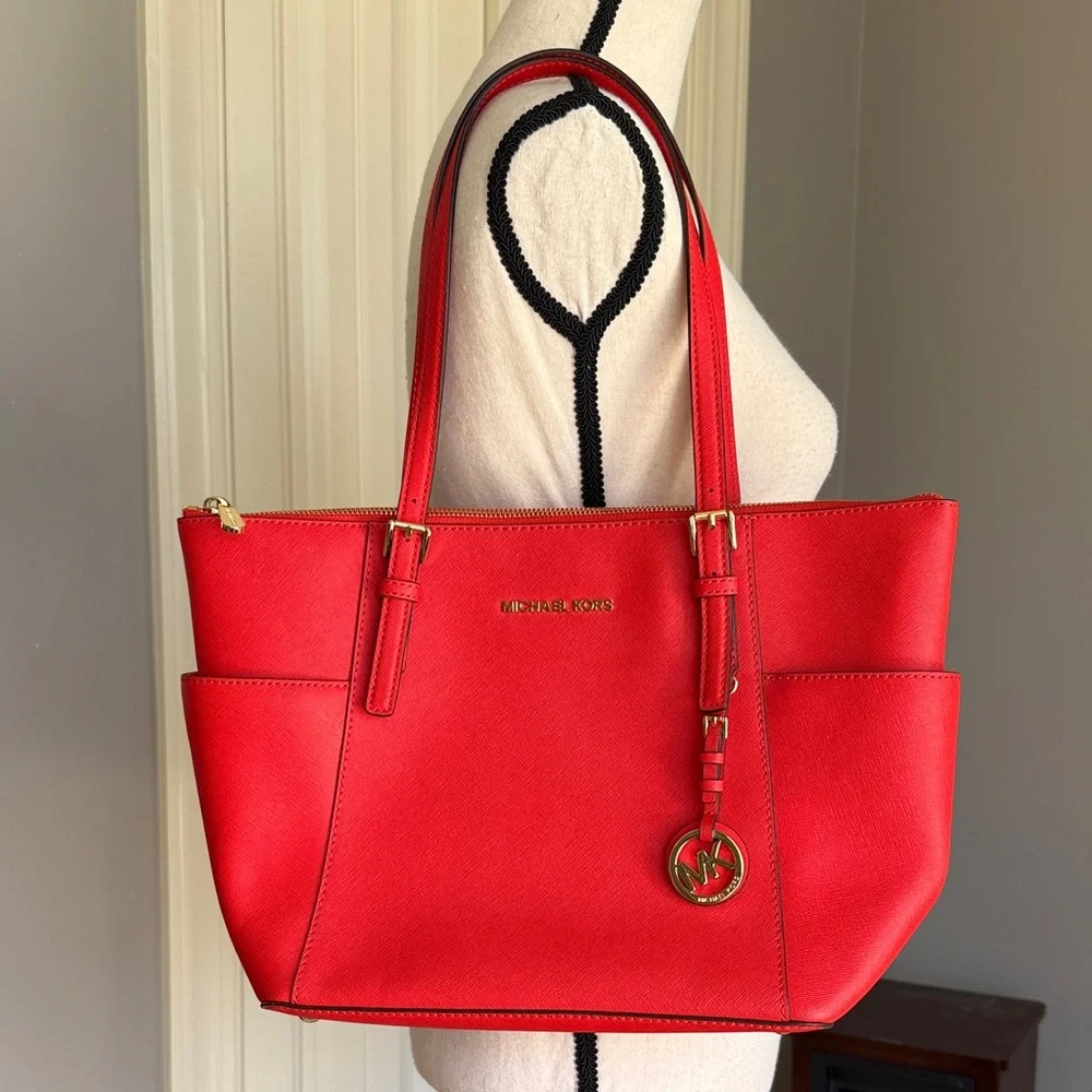 Michael Kors Vibrant Red purse - Picture 1 of 11
